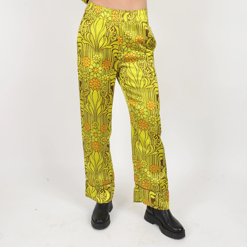 Floral Yellow Women's Pants